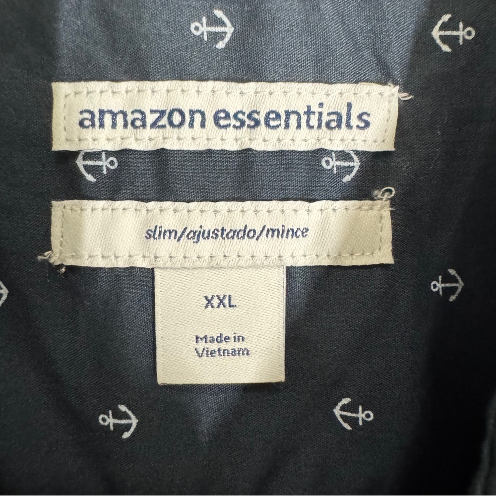 Amazon Essentials Men's Navy Patterned Nautical S… - image 10